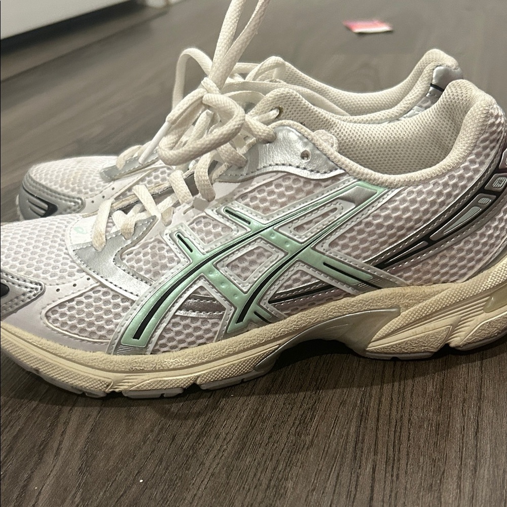 ASICS Women's White and Mint Sneakers